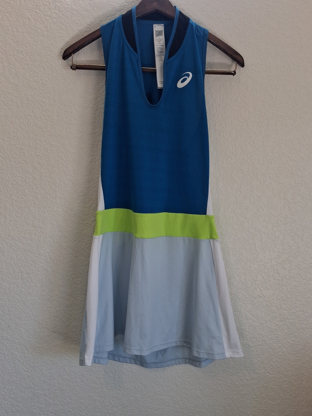 ASICS Match Tennis Dress Reborn Blue / Sky Blue colorway, M